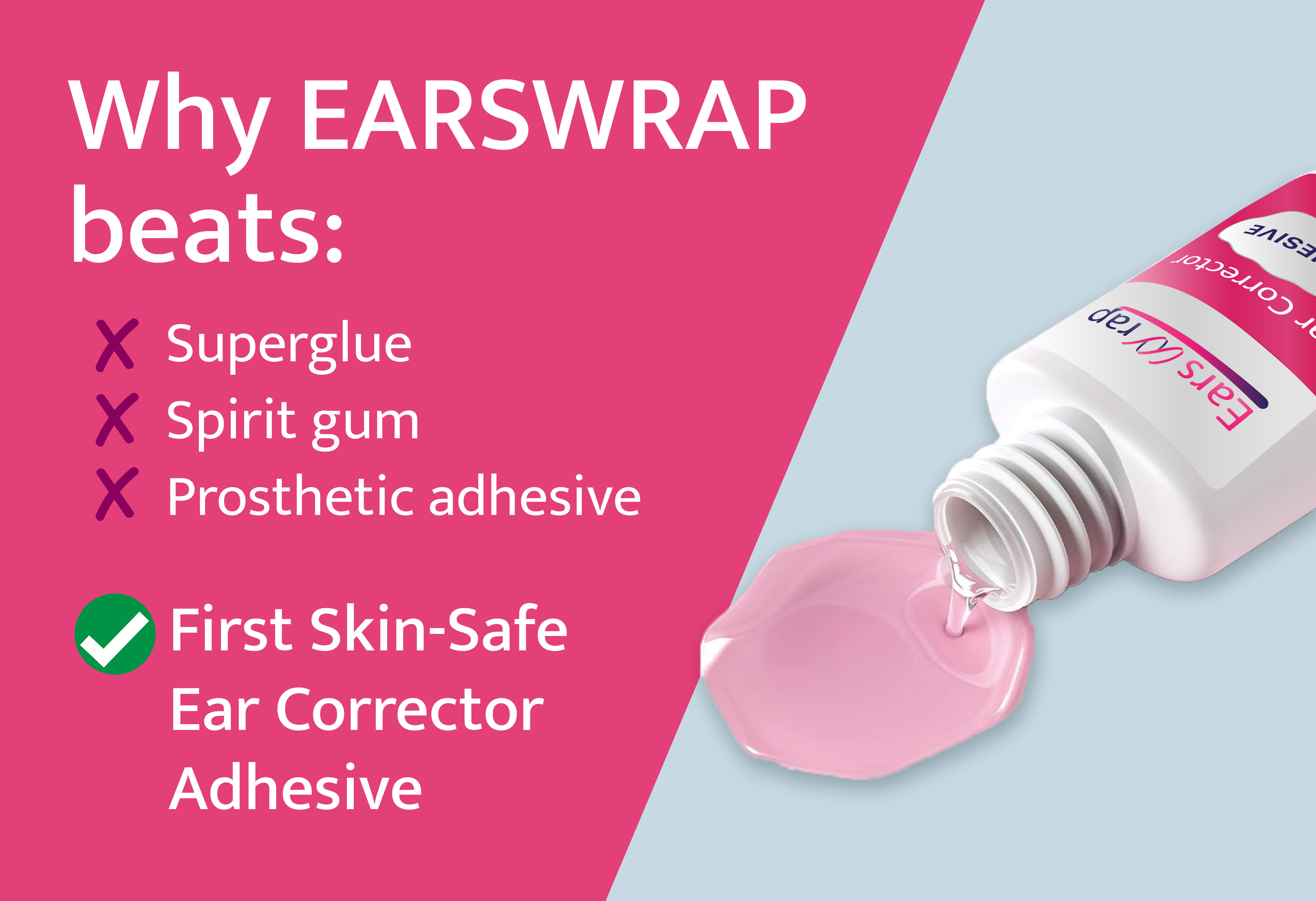 Why Earswrap beats superglue, spirit gum and professional prosthetic adhesives