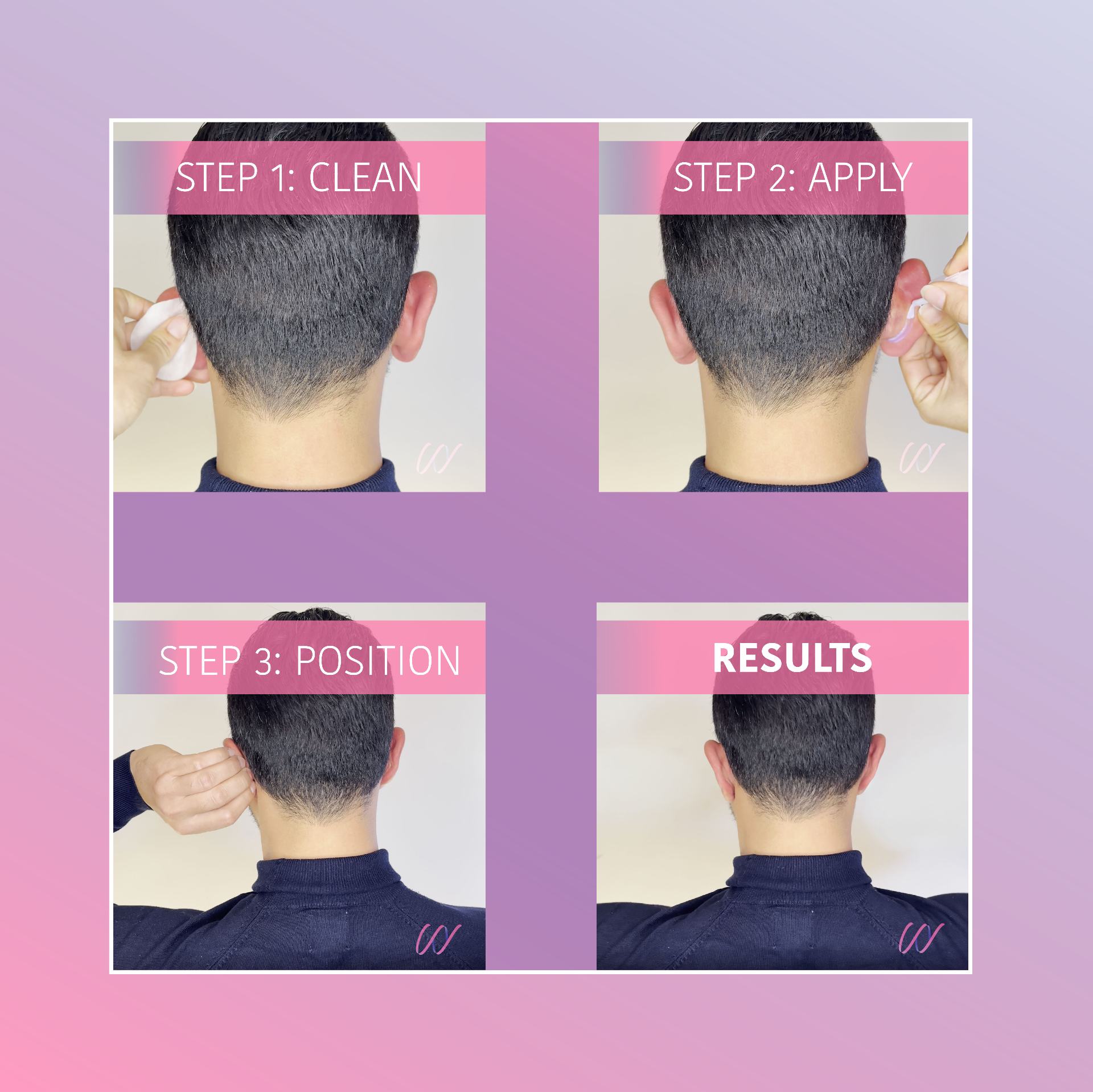 Earswrap step-by-step application visual